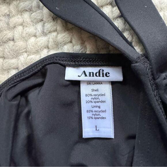 NEW Andie the Tulum Black One Piece Large - Picture 4 of 5